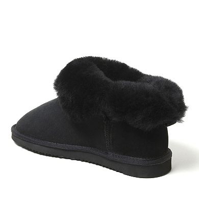 Fireside By Dearfoams Perth Wool-Lined Foldover Women's Boot Slippers