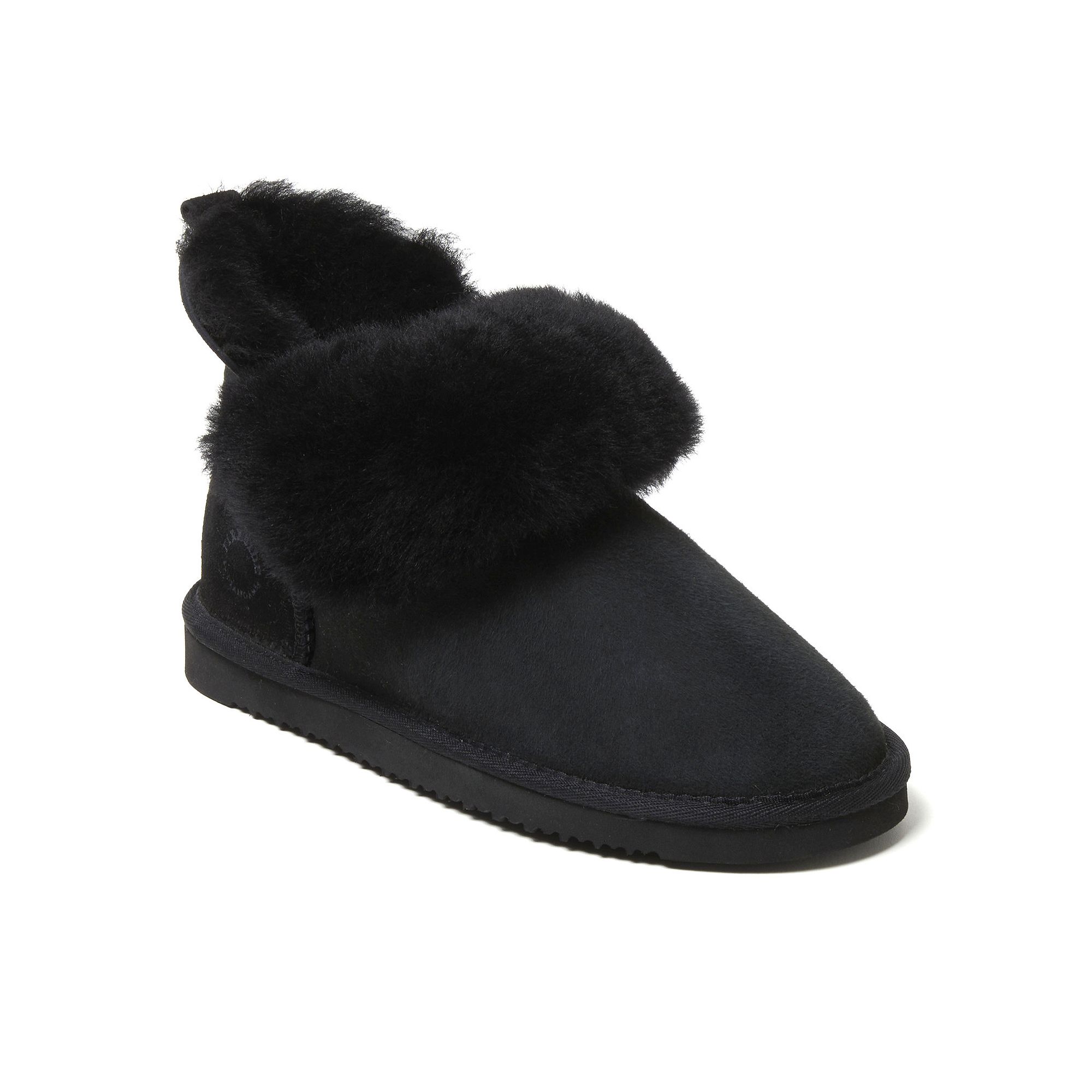 Fireside By Dearfoams Perth Wool-Lined Foldover Womens Boot Slippers, Size