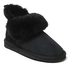 Black bootie slippers online women's