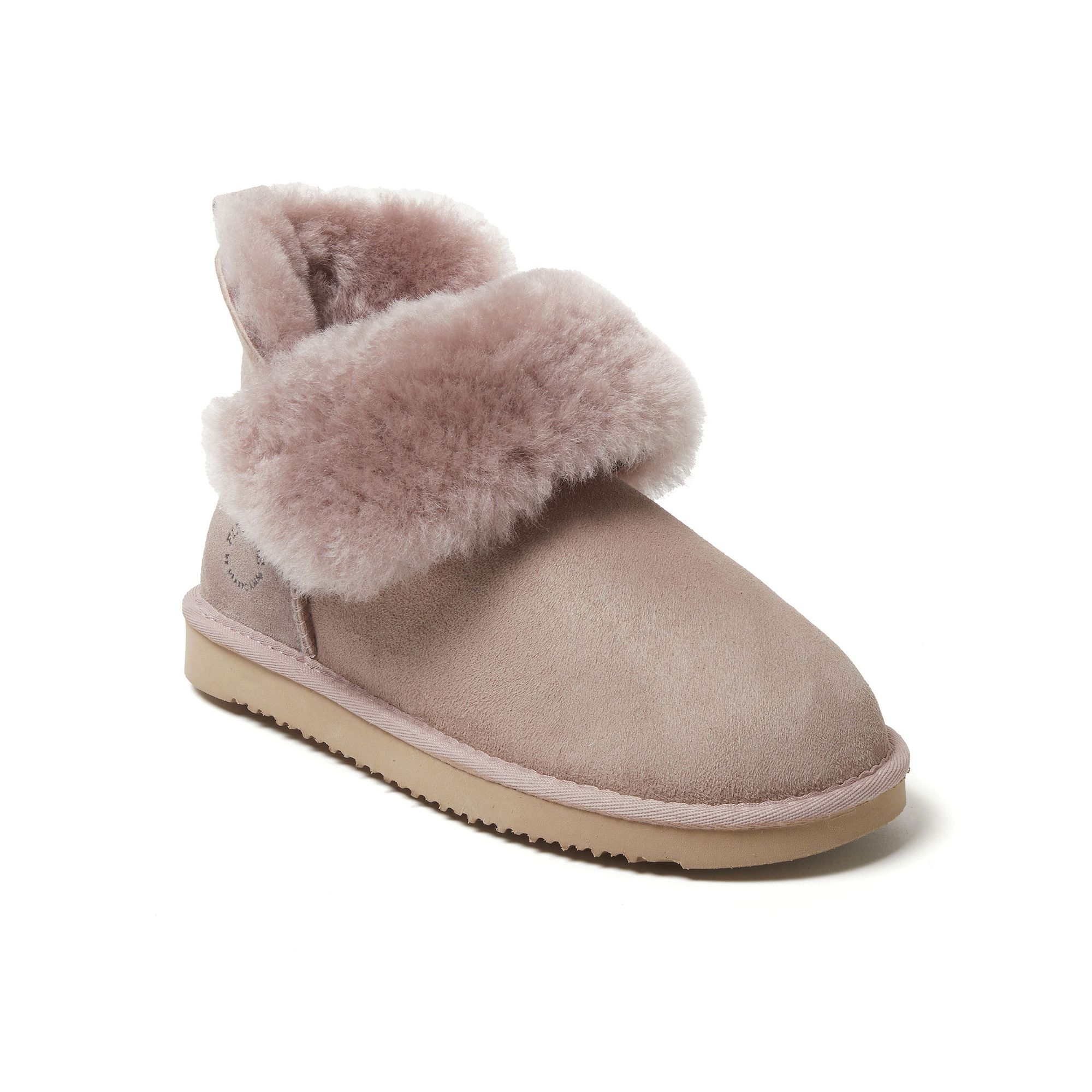 Fireside By Dearfoams Perth Wool-Lined Foldover Womens Boot Slippers, Size
