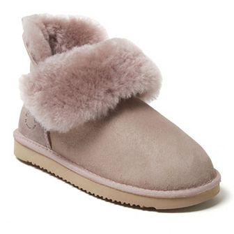 Fireside By Dearfoams Perth Wool-Lined Foldover Women's Boot Slippers