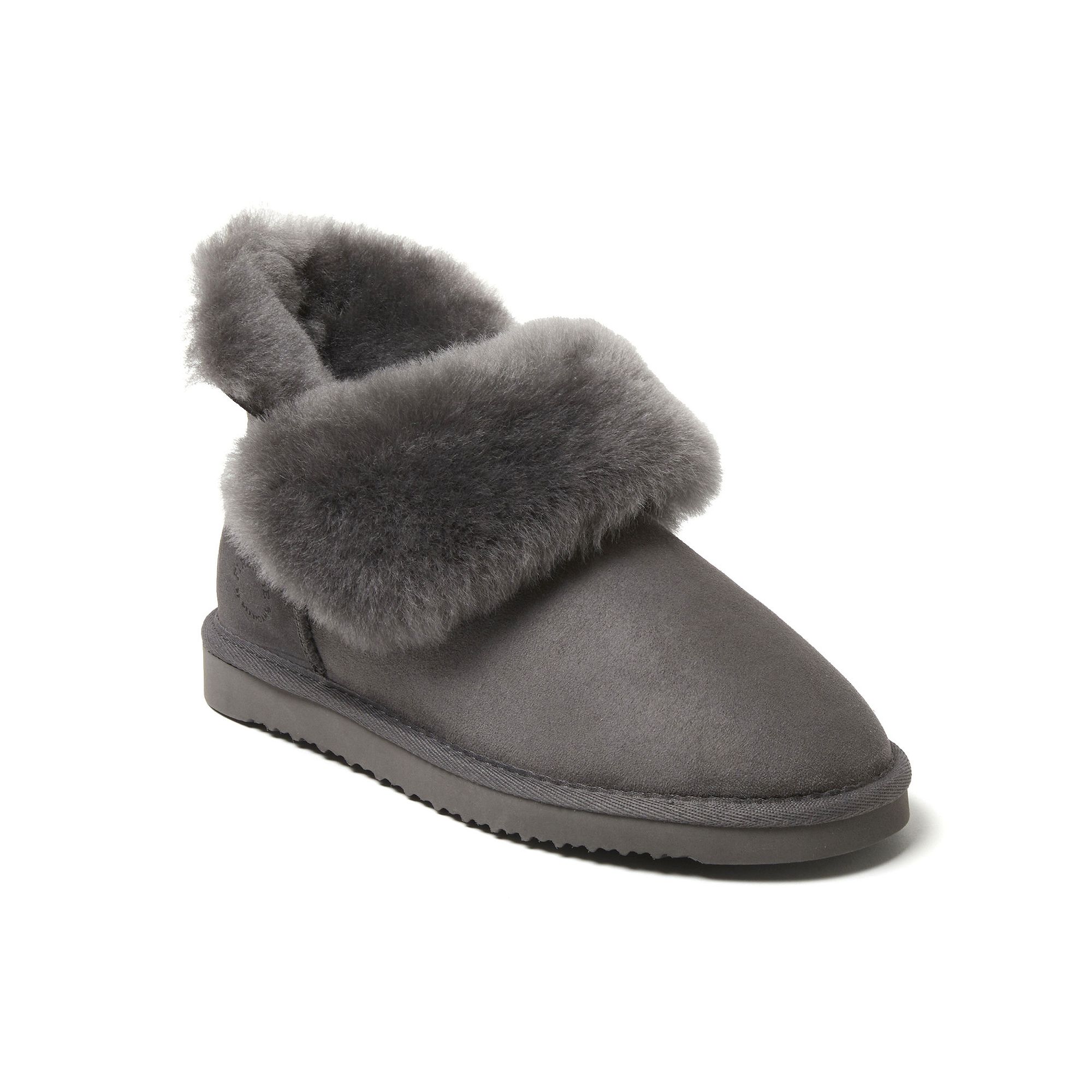 Fireside By Dearfoams Perth Wool-Lined Foldover Womens Boot Slippers, Size