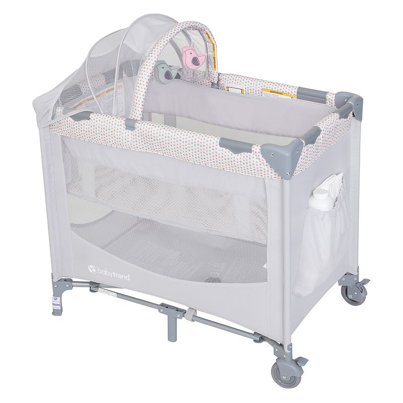 UPC 090014021740 product image for Baby Trend Daisy Drop Mini Nursery Center Playard, Grey | upcitemdb.com