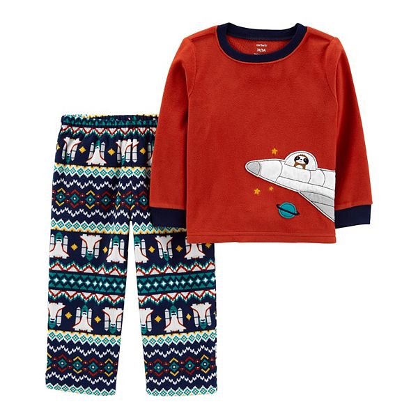 Toddler Boys Long Sleeve Rocket Dinosaur Pajamas Sets Pjs Cotton Sleepwear Infant Kids