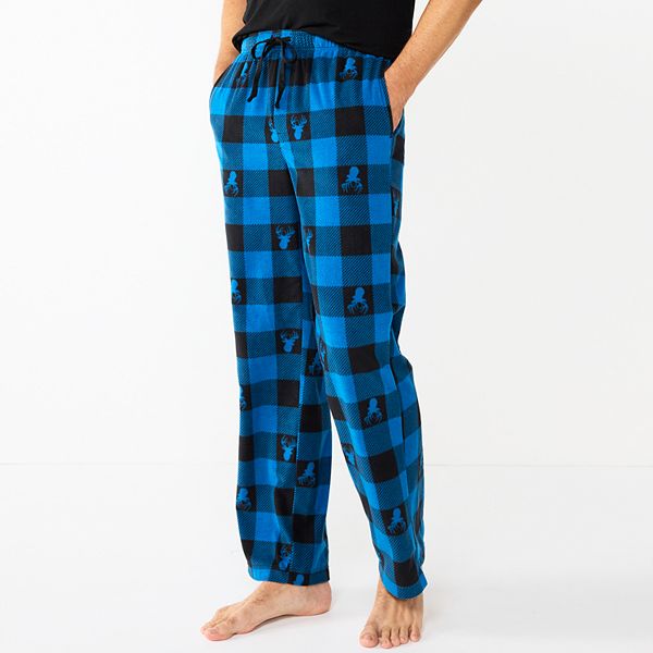 Mens Sonoma Goods For Life® Microfleece Pajama Pants - Blue Buffalo Deer (XXL)