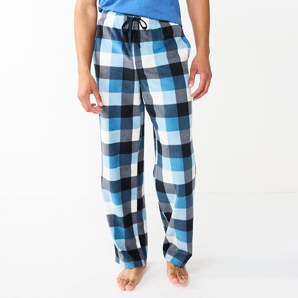 Mens Sonoma Goods For Life® Microfleece Pajama Pants - Blue Multi Check (XXL)