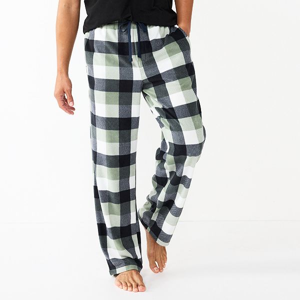 Mens Sonoma Goods For Life® Microfleece Pajama Pants - Green Multi Check (XL)