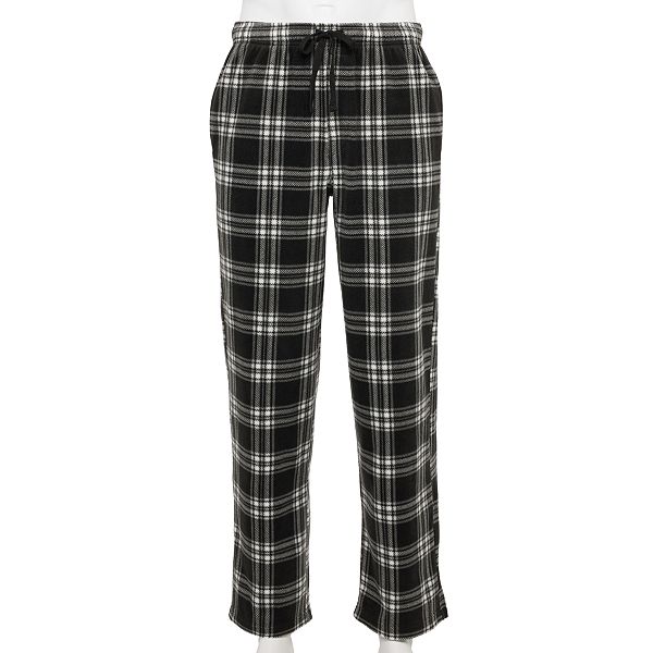 Mens Sonoma Goods For Life® Microfleece Pajama Pants - Mineral Black Plaid (XL)
