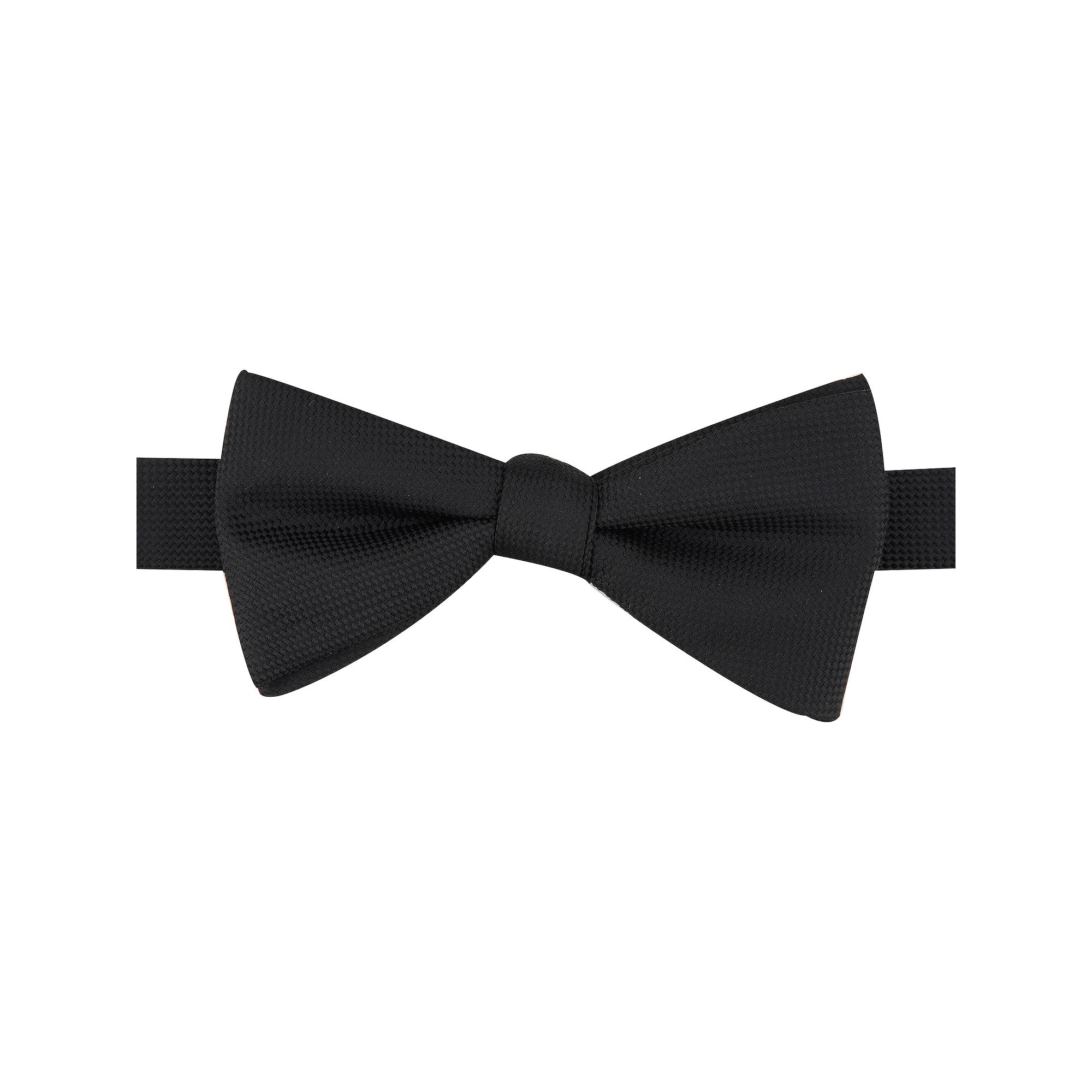 Mens Bespoke Pre-Tied Bow Tie, Black Oxford