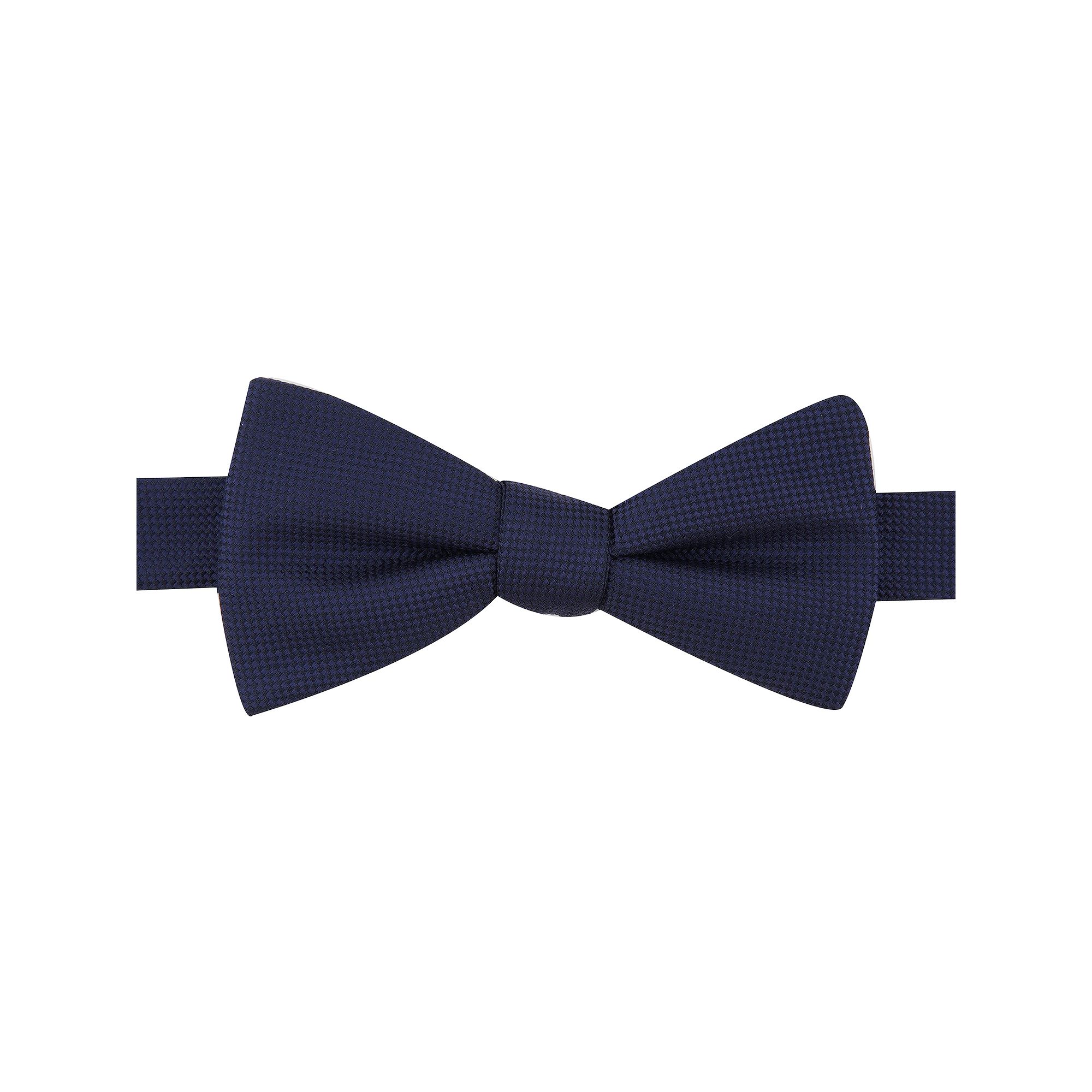 Mens Bespoke Pre-Tied Bow Tie, Blue Oxford