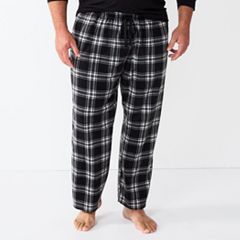 Mens Black & Green Check Cotton Pyjama Bottoms, Shop Mens Loungewear  Online