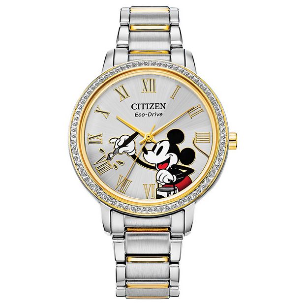 Citizen Eco-Drive Women's Disney Mickey Mouse Two Tone Stainless Steel Watch