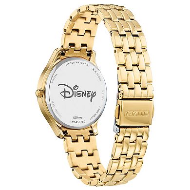 Drive from Citizen Eco-Drive Women's Disney Minnie Mouse Gold Tone Stainless Steel Watch