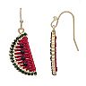 LC Lauren Conrad Gold Tone Threaded Watermelon Drop Earrings