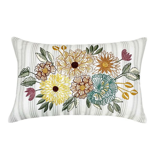 Sonoma Goods For Life® Stripe Floral Ultimate Feather Fill Oblong Throw