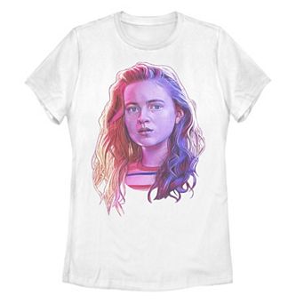 Juniors' Stranger Things Max Large Rose Tone Portrait Tee