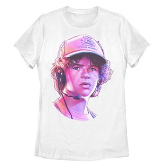 Juniors' Stranger Things Dusty Large Rose Tone Portrait Tee