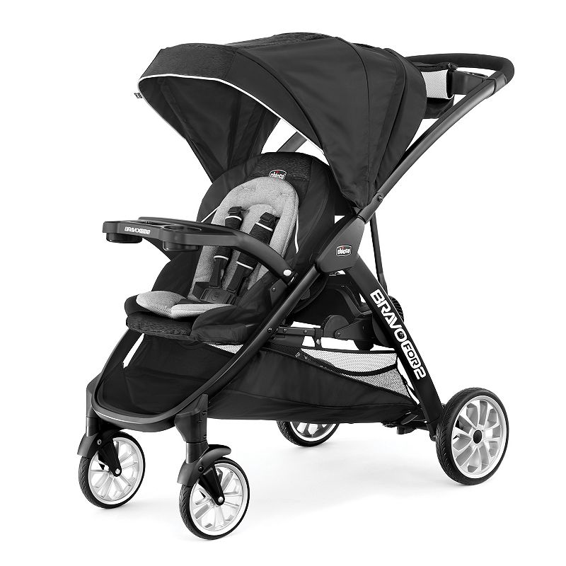 Chicco BravoFor2 LE Standing/Sitting Double Stroller - Crux | Black (B08DD7MW21)