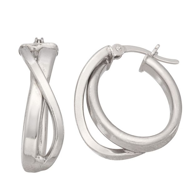 Kohl's sterling deals silver hoop earrings