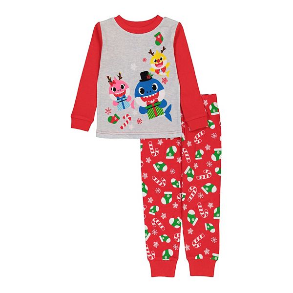 Toddler Boy Baby Shark Christmas Pajama Set