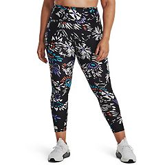 Under Armour Women's HeatGear Armour Alkali Leggings , Black (001)/Metallic  Silver , XX-Large