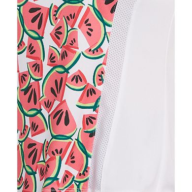 Women's Grand Slam Watermelon Print Quarter-Zip Golf Polo