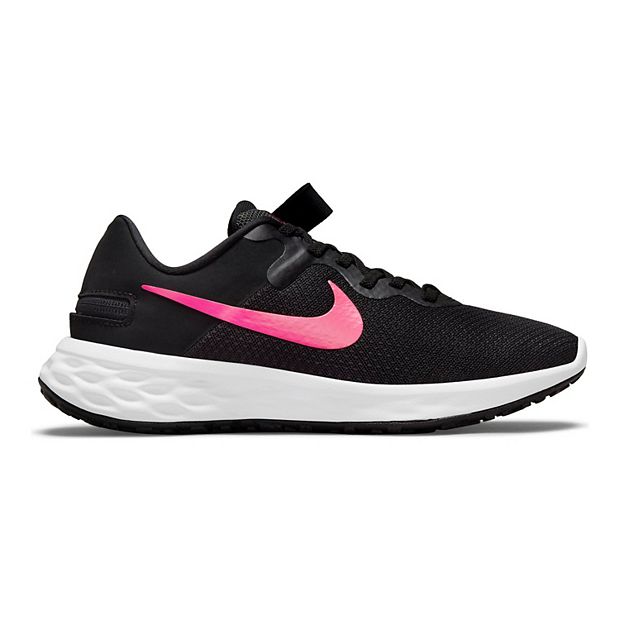 Nike running shoes black and pink best sale