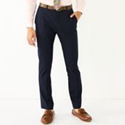 Men s Apt. 9 Premier Flex Performance Extra Slim Washable Suit Pants Size 32X30 Navy