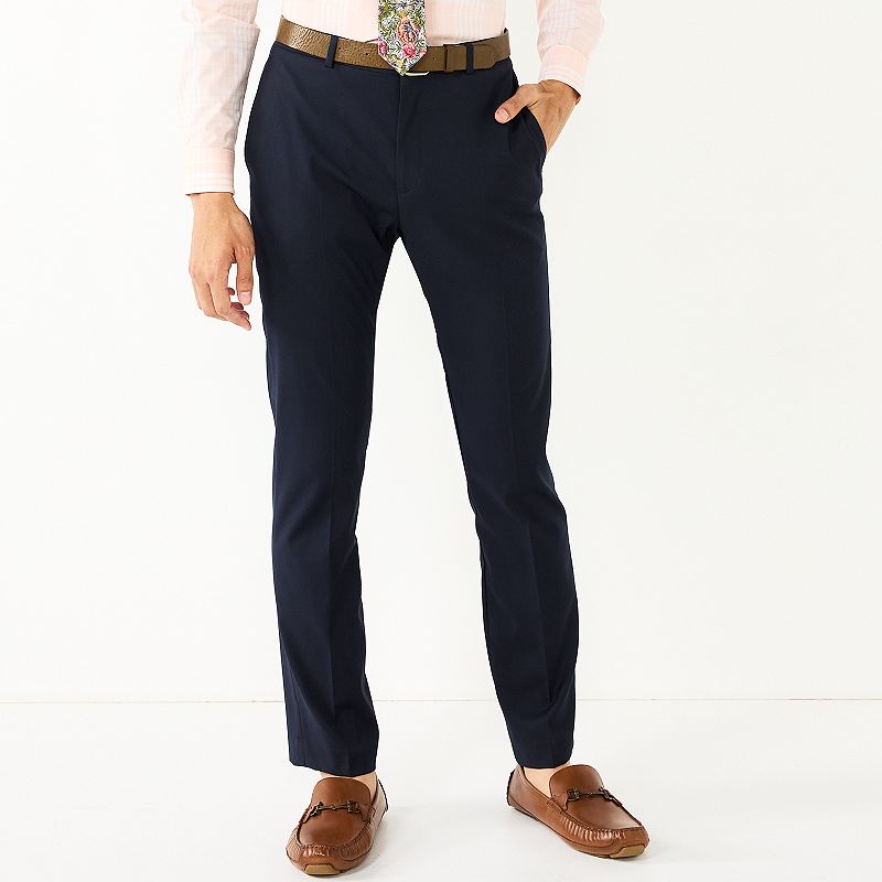 Mens Apt. 9 Washable Extra-Slim Suit Pants, Size: 34 X 32, Blue