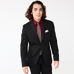 Mens Black Blazers Suit Jackets Tops Clothing Kohl s