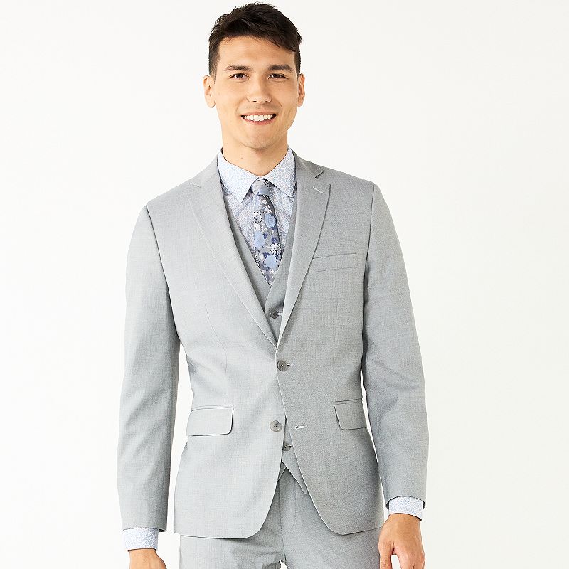 Mens Apt. 9 Slim-Fit Washable Slim-Fit Suit Coat, Size: 38 - Regular, Grey