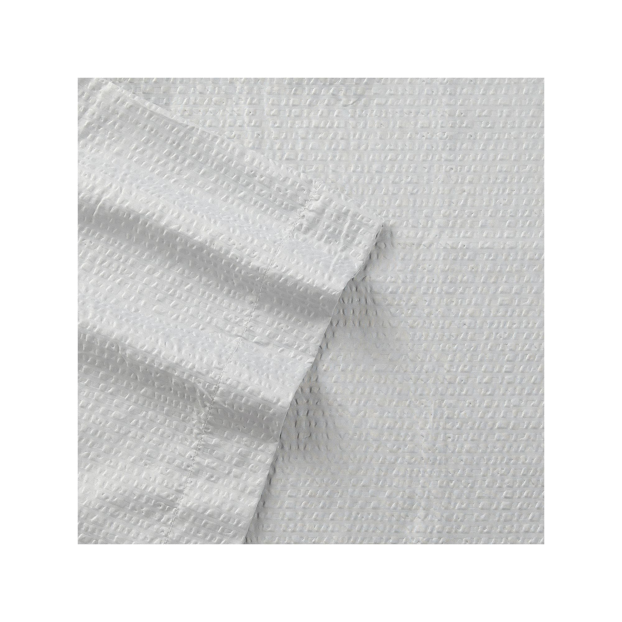 Shavel Home Seersucker Sheet Set with Pillowcases, Fog Gray