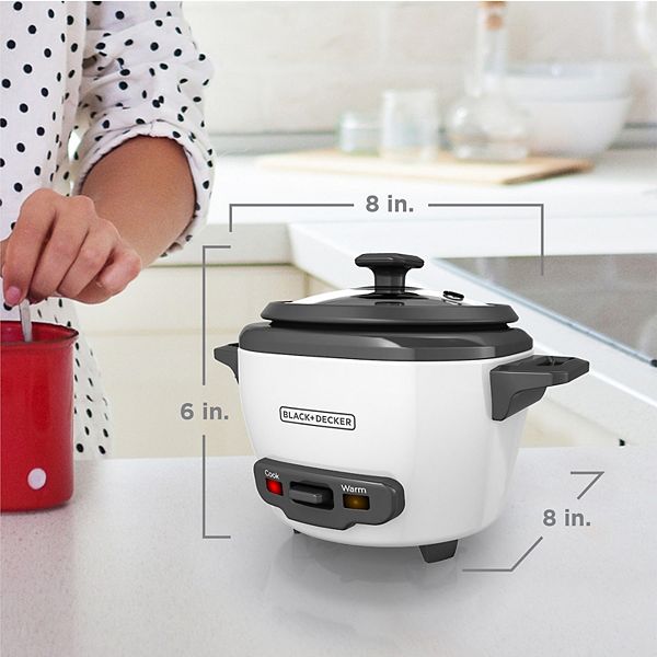 BLACK DECKER 3 Cup Electric Rice Cooker with Keep Warm Function