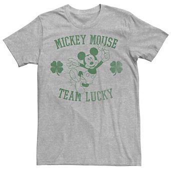Men's Disney Mickey Mouse Team Lucky Green Hue Stamp Tee