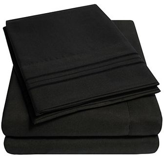 Sweet Home Collection 1500 Supreme Collection Extra Deep Pocket Sheet Set with Pillowcases