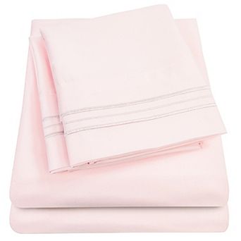 Sweet Home Collection 1500 Supreme Collection Extra Deep Pocket Sheet Set with Pillowcases