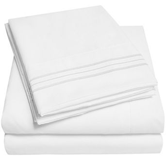 Sweet Home Collection 1500 Supreme Collection Extra Deep Pocket Sheet Set with Pillowcases