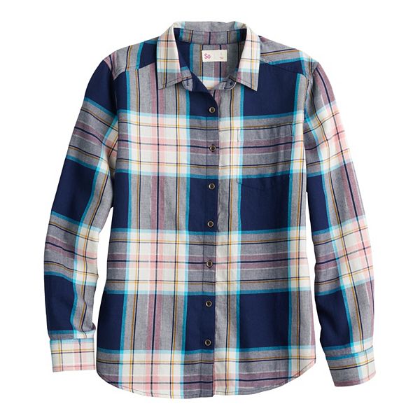 Girls 4-18 & Plus SO® Plaid Flannel Shirt