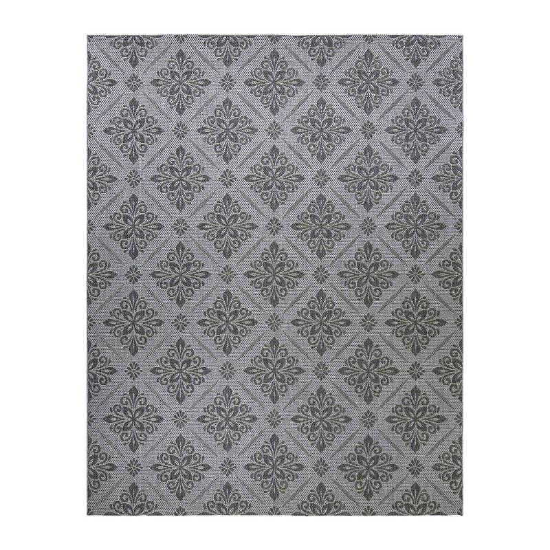 Studio by Brown Jordan Aaron Indoor Outdoor Rug, Grey, 6.5X9.5 Ft