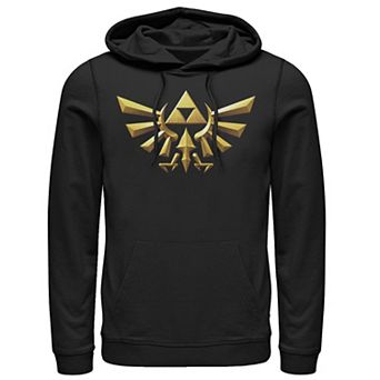 Men's Nintendo Zelda Hyrule Crest Iconic Golden Triforce Hoodie
