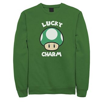 Men's Nintendo Super Mario St. Patty's Lucky Charm Mushroom Sweatshirt