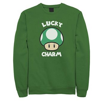 Men's Nintendo Super Mario St. Patty's Lucky Charm Mushroom Sweatshirt