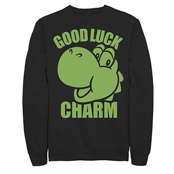 Men's Nintendo Super Mario St. Patty's Yoshi Good Luck Charm Sweatshirt