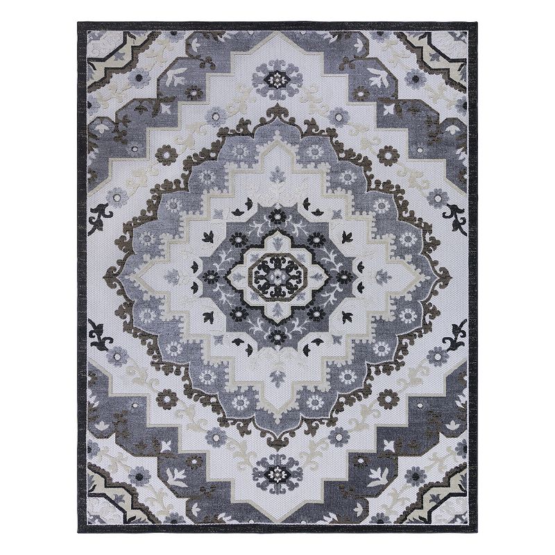 Avenue 33 Fosel Arasi Indoor Outdoor Rug, Black, 5X7 Ft