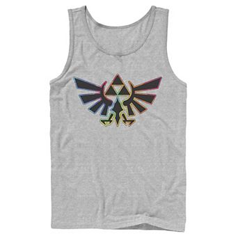 Men's Nintendo Zelda Hyrule Crest Tie-Dye Outline Tank Top
