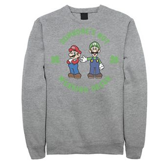 Men's Nintendo Super Mario Bros. St. Patrick's Day "Someone's Not Wearing Green" Fleece Sweatshirt