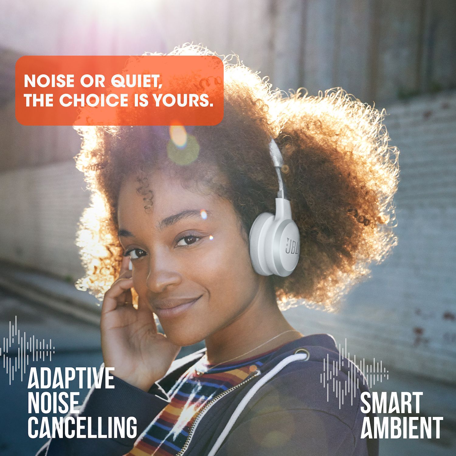 JBL Live 460NC Wireless On-Ear Noise Canceling Headphones