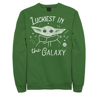 Men's Star Wars The Mandalorian The Child Luckiest In The Galaxy Sweatshirt