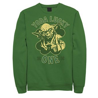 Men's Star Wars Yoda Lucky One Retro St Patrick's Day Sweatshirt