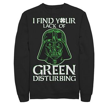 Men's Star Wars Darth Vader "I Find Your Lack Of Green Disturbing" St. Patrick's Day Sweatshirt